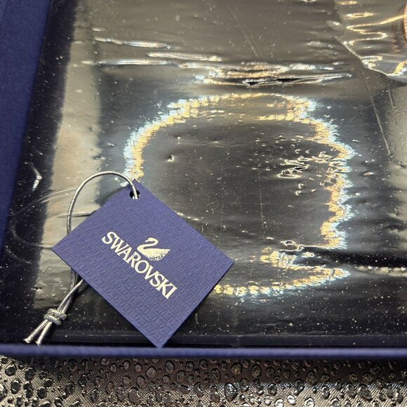 Swarovski Rose Gold Plated Circle Pendant Necklace With Crystals New $149 - Picture 7 of 8